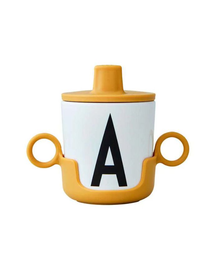 Design Letters Becherdeckel Mustard passend für ECOZEN Kinderbecher, BPA-frei mit sicherem Silikonring.