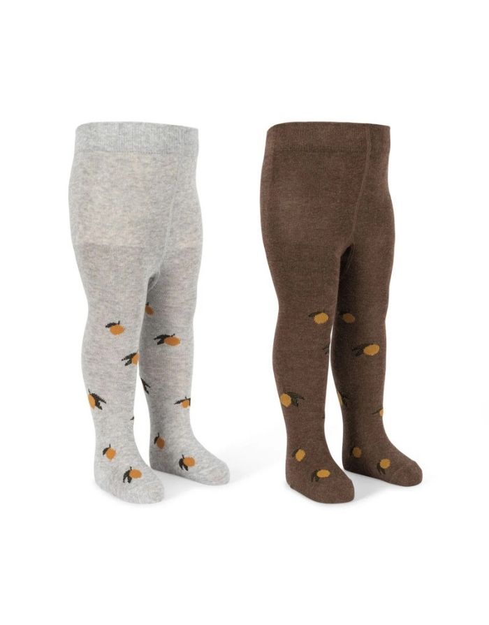 Strumpfhose Jaquard 2er-Set I Lemon