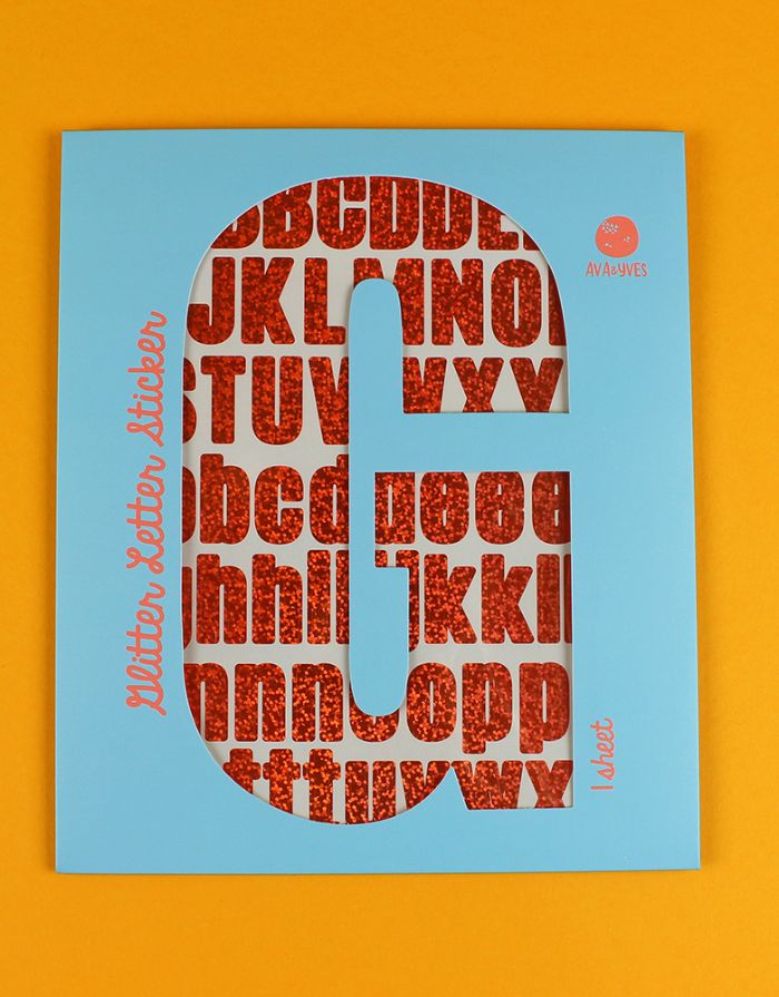 Ava und Yves Buchstabensticker, Stickerbogen mit alphabetischen Buchstaben für DIY Projekte, Geschenkverpackungen und kreative Gestaltung, 21 x 22 cm