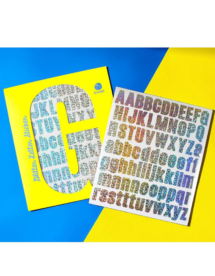 Buchstaben Sticker I Silber