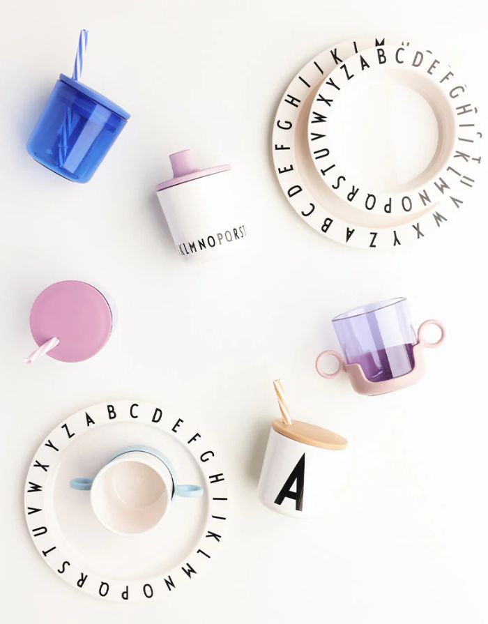Design Letters Strohhalm-Deckel Beige für Eco Kids Becher – BPA-frei, kleckerfreies Trinken, passend für Ecozen.