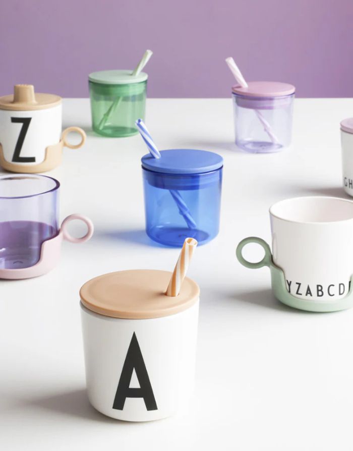  Design Letters Strohhalm-Deckel für Eco Kids Becher – kleckerfreies Trinken, BPA-frei, passend für Ecozen Kinderbecher.