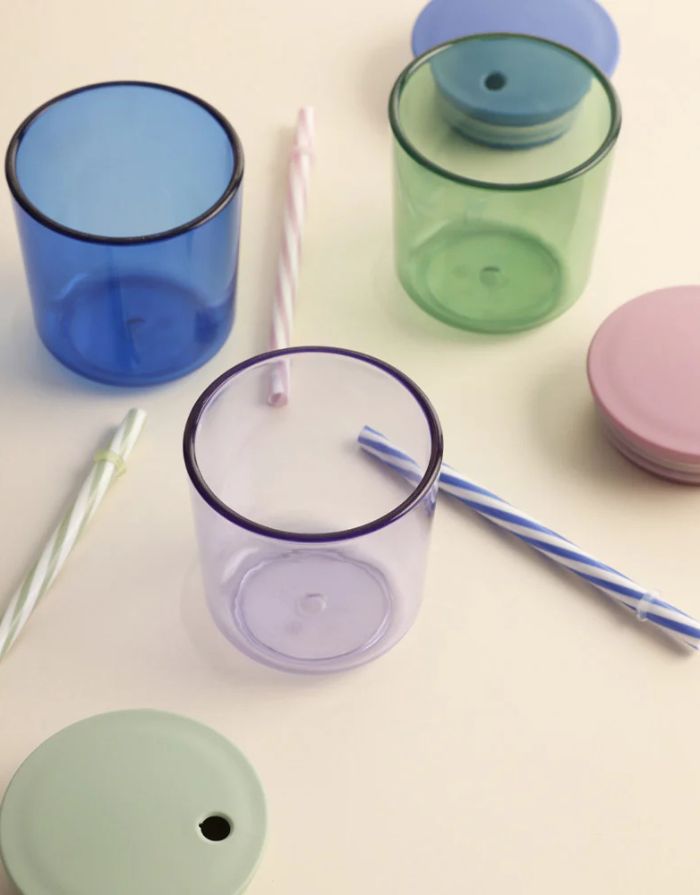  Design Letters Strohhalm-Deckel Lavender für Eco Kids Becher – BPA-frei, kleckerfreies Trinken, passend für Ecozen.