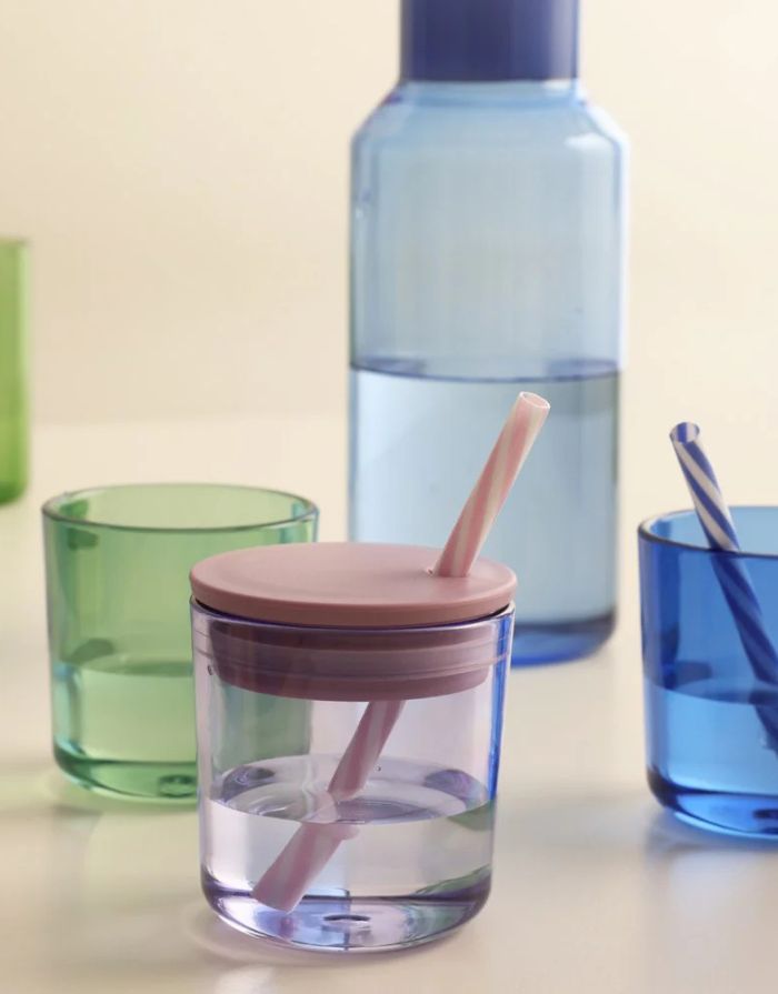  Design Letters Strohhalm-Deckel Lavender für Eco Kids Becher – BPA-frei, kleckerfreies Trinken, passend für Ecozen.