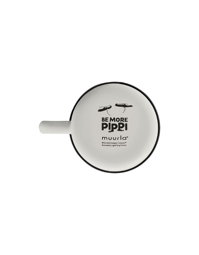 Pippi Langstrumpf Emaillebecher Be more Pippi 3,7 dl aus Carbonstahl mit Emaillebeschichtung, robust und leicht, ideal für heiße und kalte Getränke