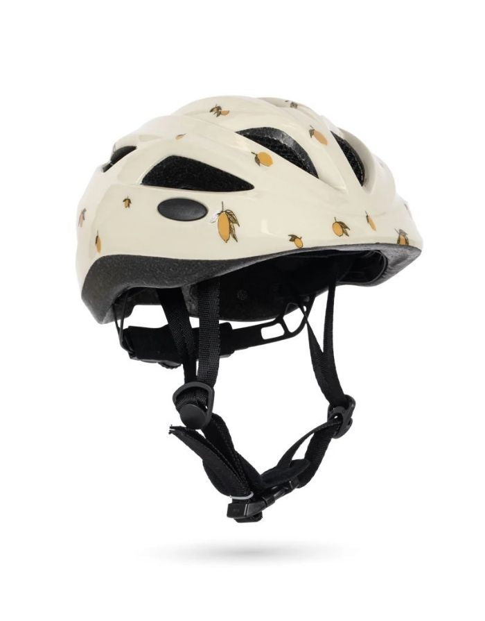Kinder Fahrradhelm Adi Lemon mit Zitronen-Allover-Muster von Konges Sløjd