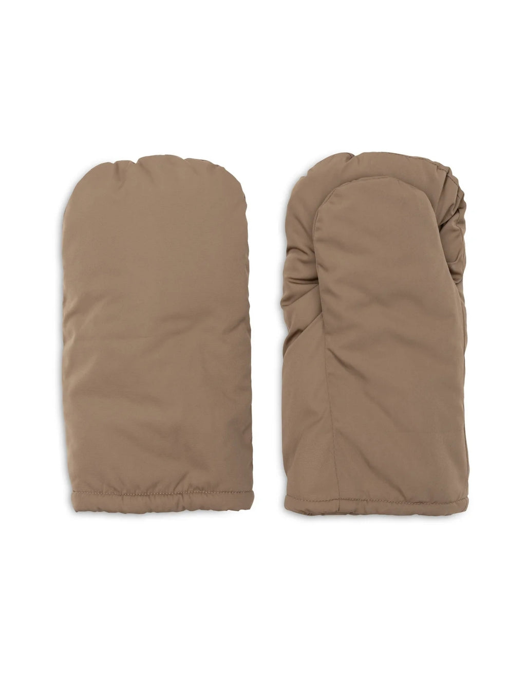 Warme Kinderwagen-Handschuhe von Jollein mit weichem Bouclé-Futter und Klettverschluss zur Befestigung am Kinderwagen.