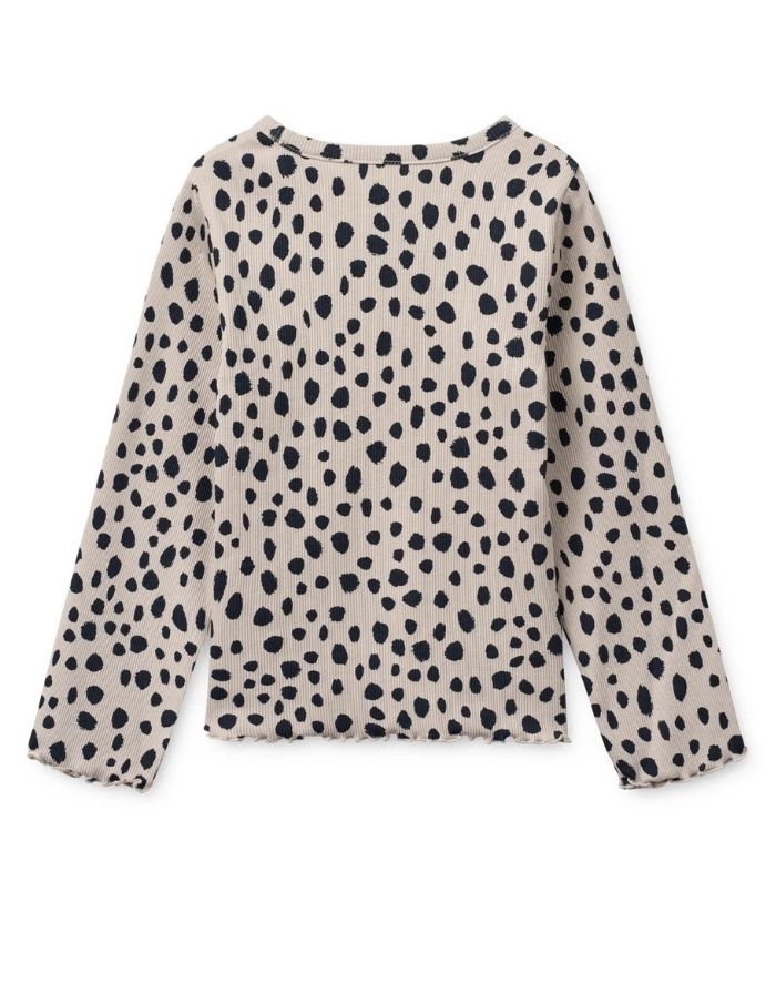 Geripptes NIEVE Langarmshirt mit Leo-Print aus Bio-Baumwolle von Liewood