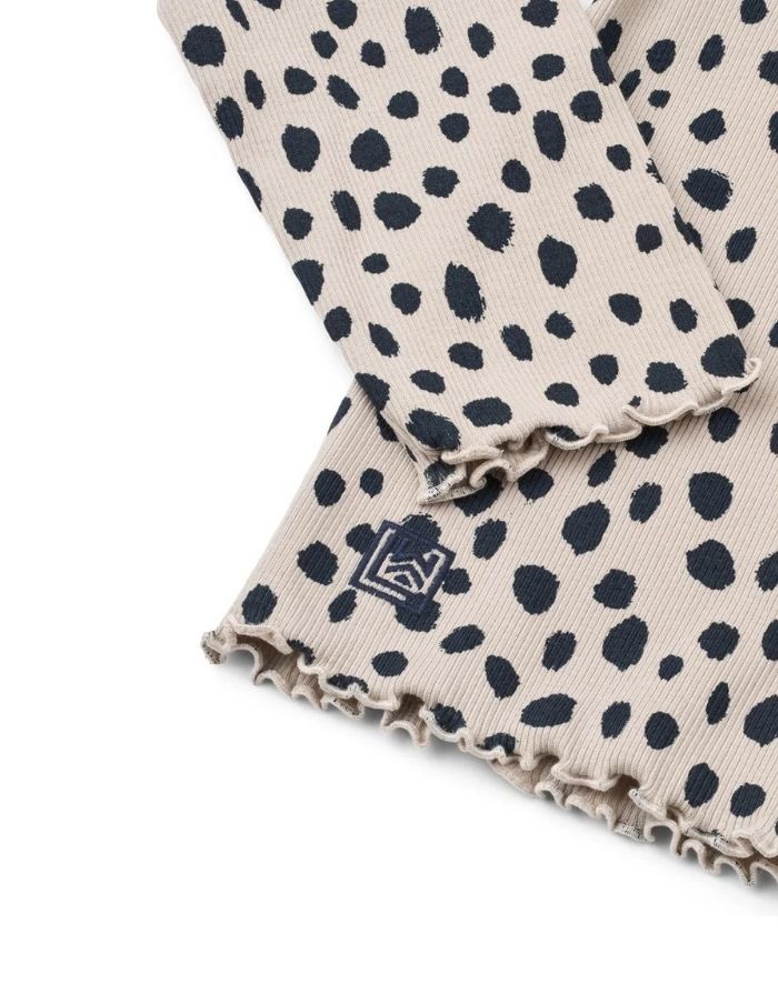 Geripptes NIEVE Langarmshirt mit Leo-Print aus Bio-Baumwolle von Liewood