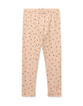 Gerippte Kinderleggings Marien von Liewood im Mini Cherry Heart/Rosey Design aus weicher Bio-Baumwolle.