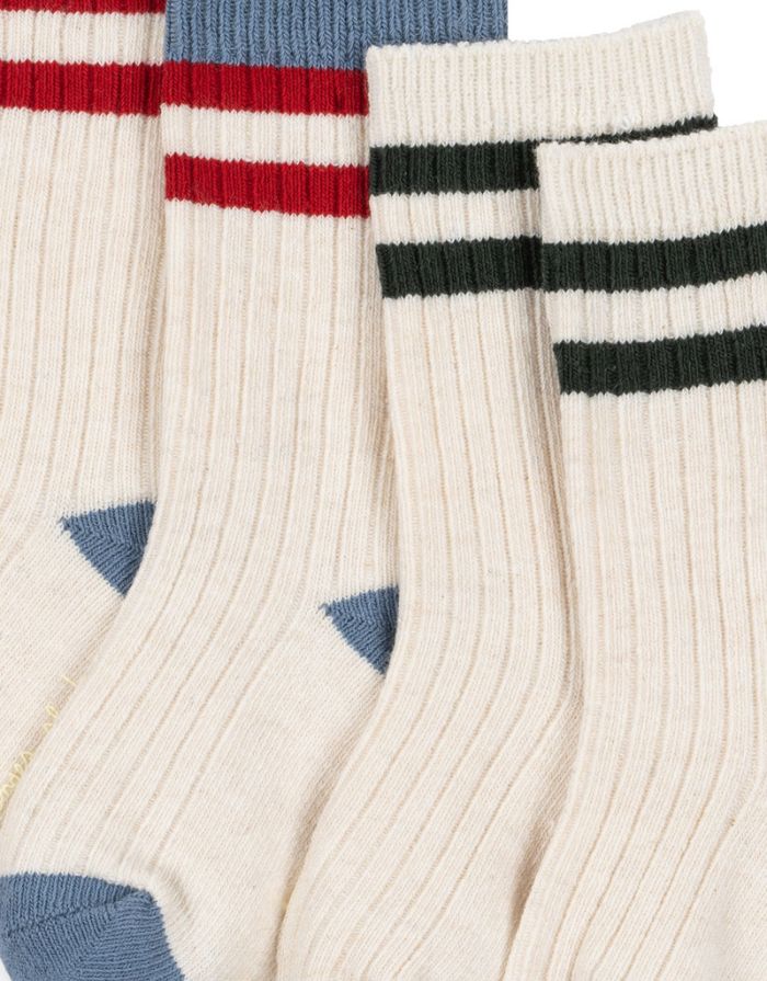Socken Rib 2er-Set I Pearl Blue