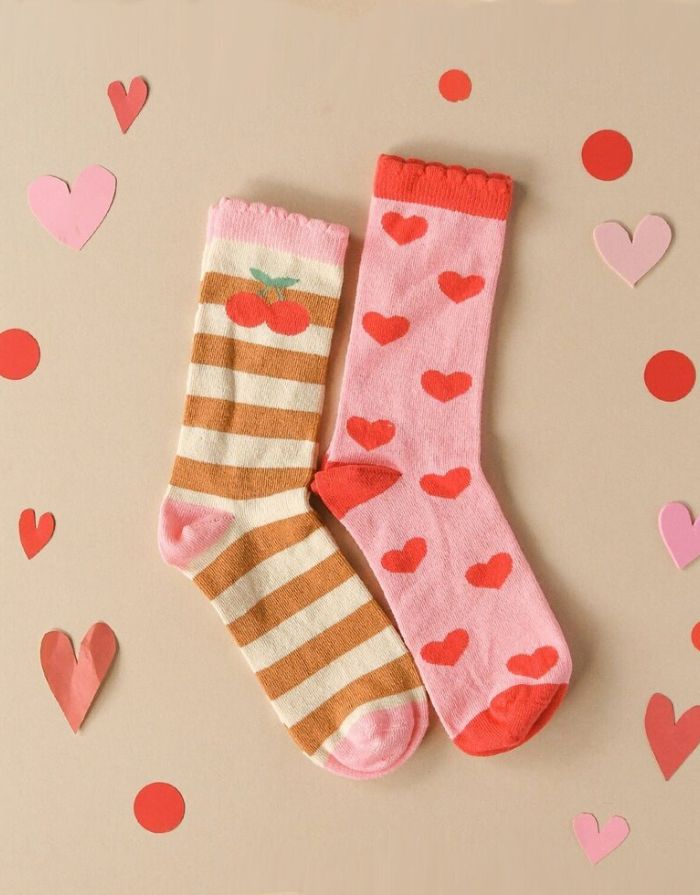 Socken 2er-Set I Stripy Cherry