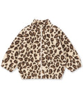 Konges Sløjd Teddyjacke Jody Leo aus recyceltem Polyester mit hohem Kragen und Reißverschluss.
