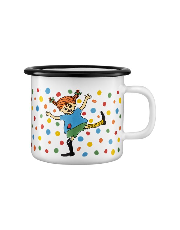 Emaille Becher mit Pippi Langstrumpf