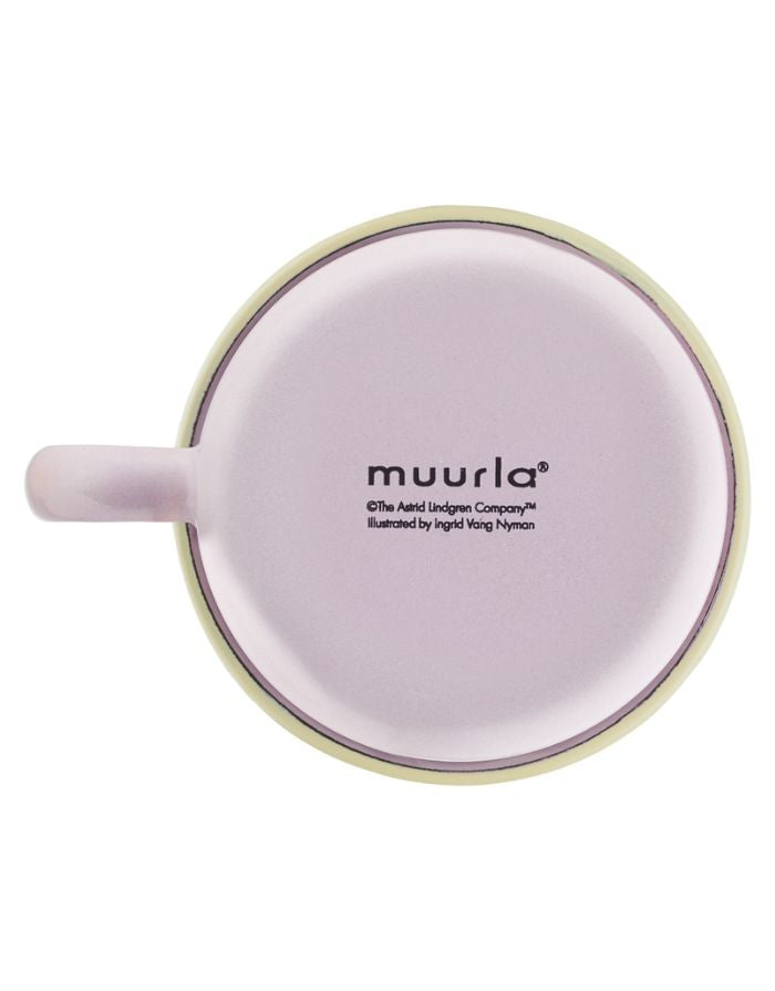 Emaillebecher Pippi Langstrumpf Fruits von Muurla, rosa Tasse mit Pippi-Motiv, 2,5 dl, robust & spülmaschinenfest, für Outdoor & Indoor