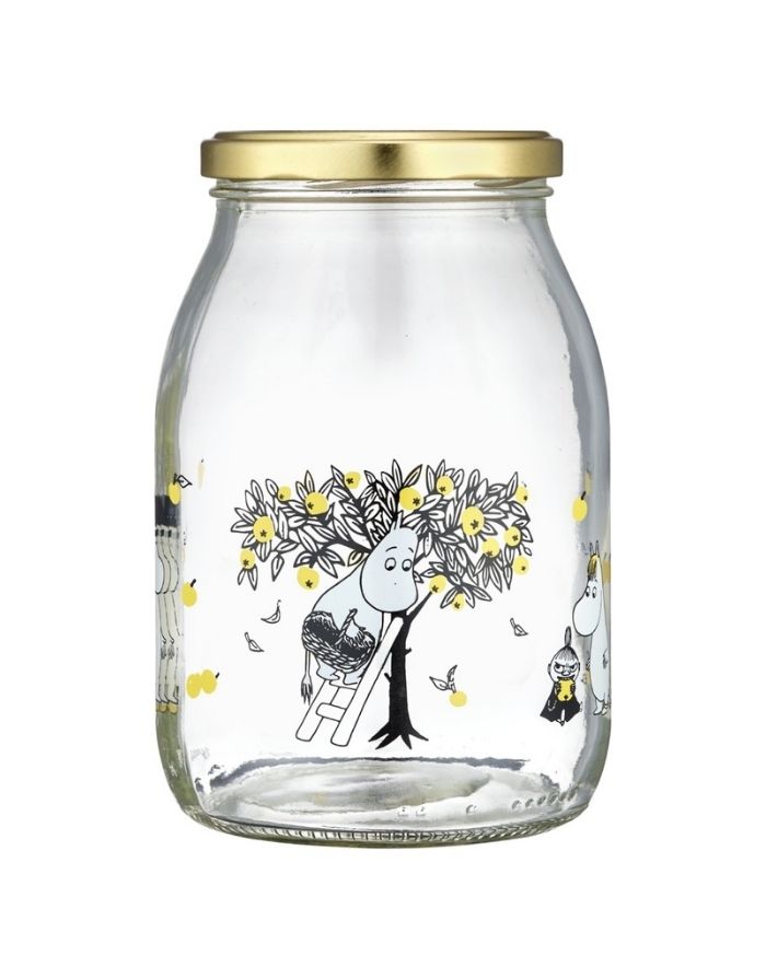 Moomin Schraubglas mit 1 Liter Fassungsvermögen für Marmelade oder ähnliches von Muurla von der Seite
