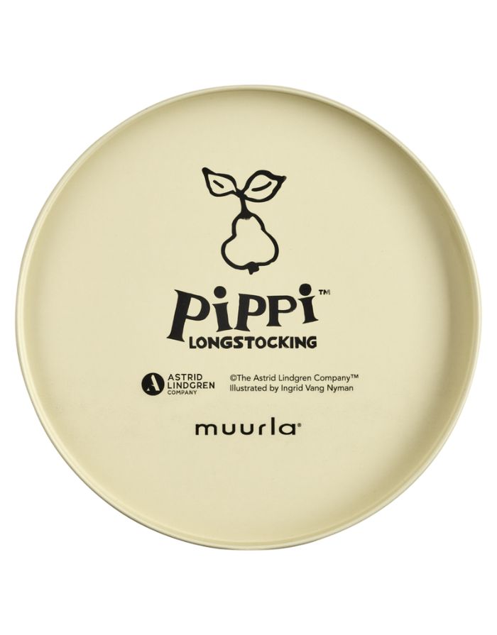 Metalldose Pippi Langstrumpf Fruits in Gelb von Muurla mit Pippi-Motiv, runde Aufbewahrungsdose, ca. 17 cm hoch