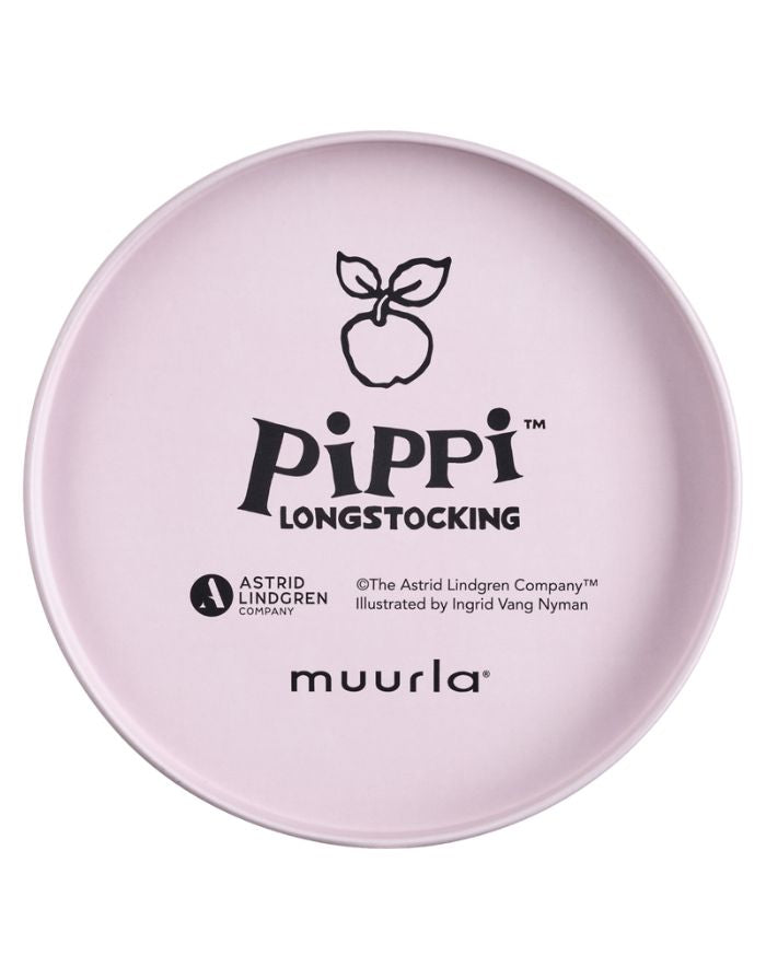 Metalldose Pippi Langstrumpf Fruits in Rosa von Muurla mit Pippi-Motiv, runde Aufbewahrungsdose, ca. 14 cm hoch