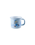 Becher aus Emaille in Blau mit Michel aus Lönneberga darauf