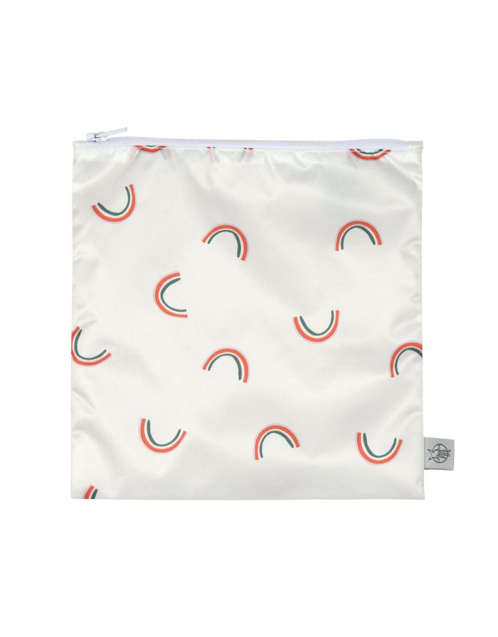 Wiederverwendbarer Snack Bag 2er Set für Kinder, Herzmotiv, BPA-frei, wasserabweisend, 17 x 18 cm, Happy Rascals Kollektion von Lässig.