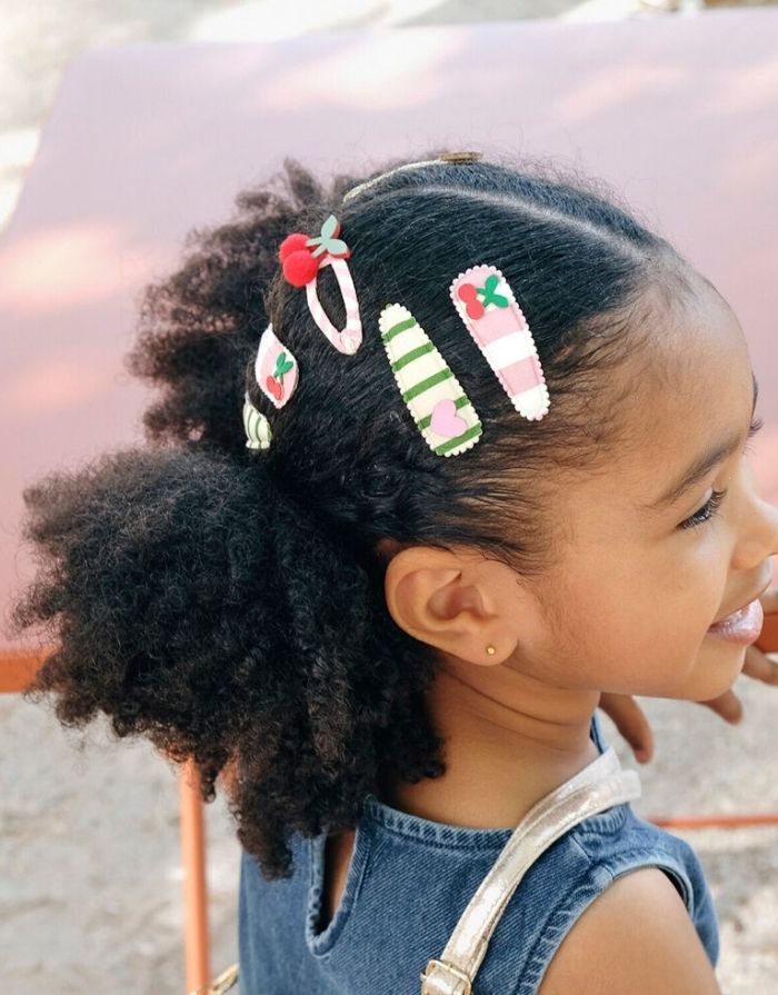 Haarspangen 2-er Set I Cherry Kiss Stripy