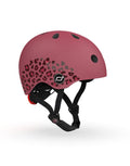  Scoot & Ride Kinderhelm Graphics Wildcat in XXS mit LED-Licht, Magnetverschluss und Wildkatzen-Design.