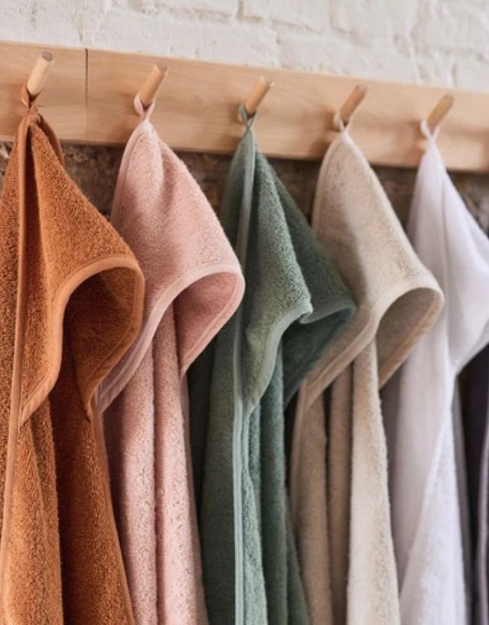 Kapuzenhandtuch Frottee Ash Green von Jollein salbeigrünes Baumwollfrottee, 
