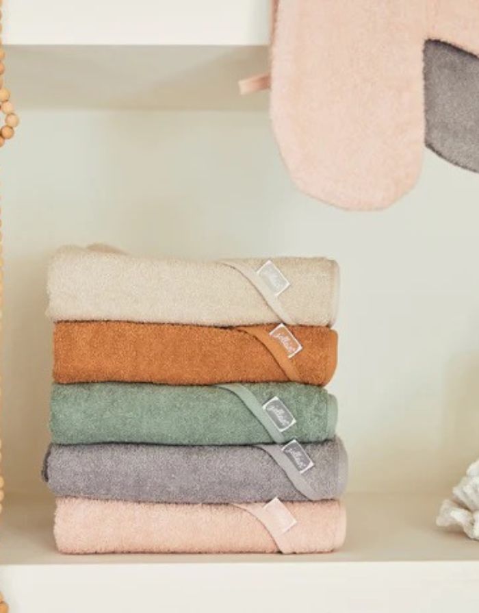 Kapuzenhandtuch Frottee Ash Green von Jollein salbeigrünes Baumwollfrottee, 
