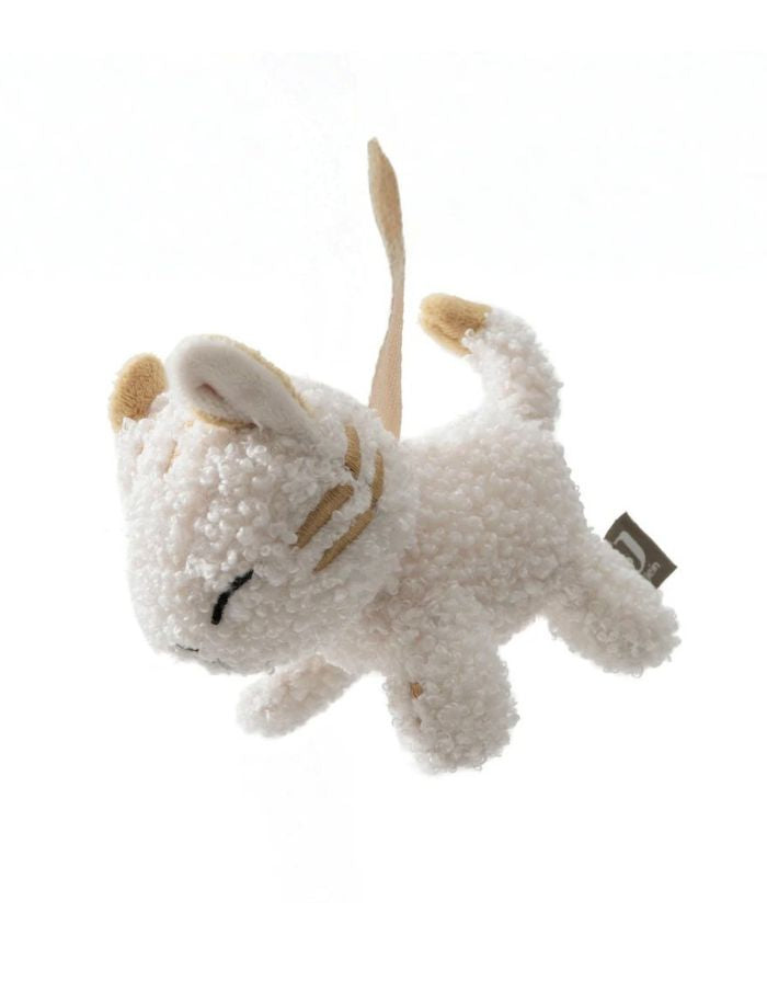 Jollein Kinderwagenkette „Tiny Park“ mit Hund, Katze und Kleeblatt mit Spiegel – aus Baumwolle und Polyester, CE-zertifiziert, mit Glöckchen für sanfte Klänge.