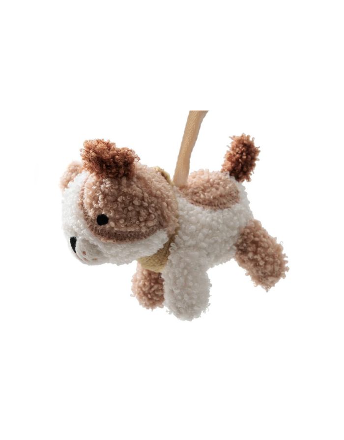 Jollein Kinderwagenkette „Tiny Park“ mit Hund, Katze und Kleeblatt mit Spiegel – aus Baumwolle und Polyester, CE-zertifiziert, mit Glöckchen für sanfte Klänge.