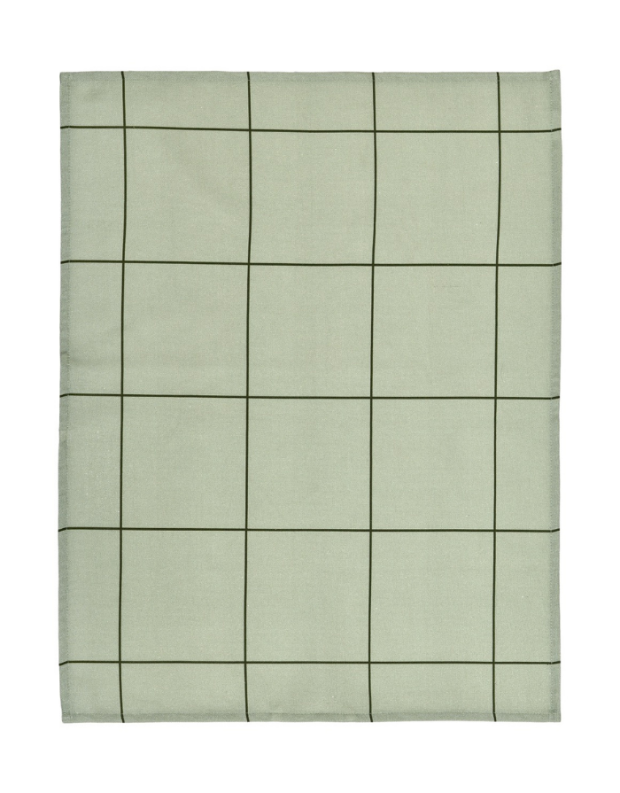 Muurla Geschirrtuch Green aus 100 % Baumwolle mit Checks & Stripes Muster