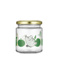 Muurla Glas mit Schraubdeckel Joyful Apples 0,3 Liter mit Muminmotiv und Metalldeckel