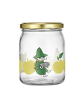 Muurla Glas mit Schraubdeckel Joyful Apples 0,5 Liter mit Muminmotiv und Metalldeckel