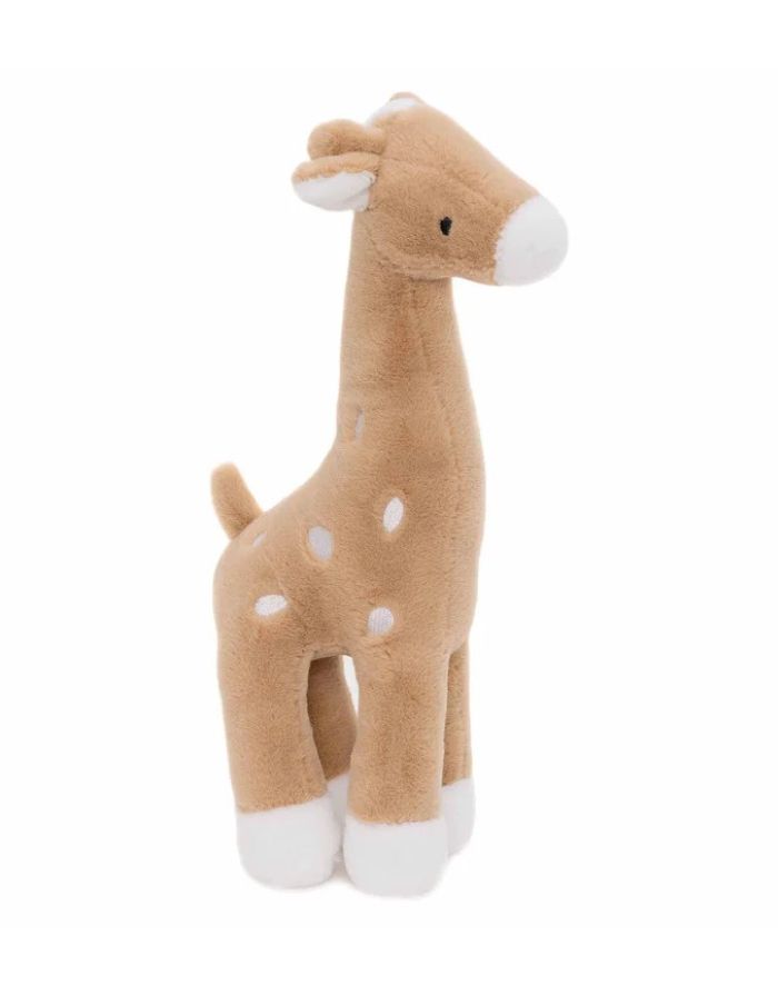 Jollein Kuscheltier Giraffe in der Farbe Biscuit – weiches Plüschtier mit gestickten Flecken, kurzer Mähne und Details in Ivory, CE-zertifiziert.