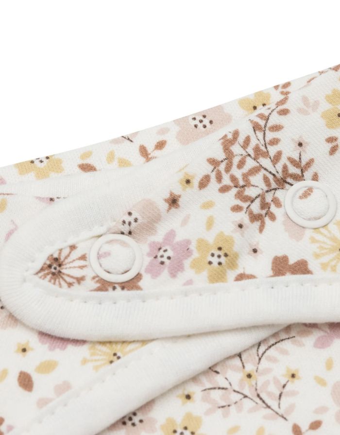 Jollein Lätzchen Bandana 2er Set „Flower Fairies“ – 100 % Baumwolle, OEKO-TEX zertifiziert, zarter Blumenprint, verstellbare Druckknöpfe, weiche Babybandanas.