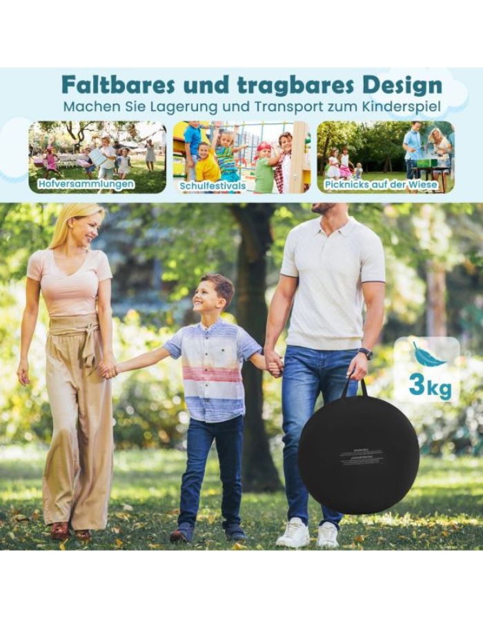  Großes Outdoor Dartboard von Costway mit Klett-Fußbällen für Wurf- und Fußballspiele im Garten.
