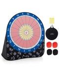  Großes Outdoor Dartboard von Costway mit Klett-Fußbällen für Wurf- und Fußballspiele im Garten.