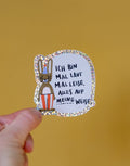 Glitzersticker von Liesels Wicht mit liebevollem Motiv und motivierender Botschaft für Kinder auf glänzendem Glitzervinyl.