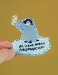 Glitzersticker von Liesels Wicht mit liebevollem Motiv und motivierender Botschaft für Kinder auf glänzendem Glitzervinyl.
