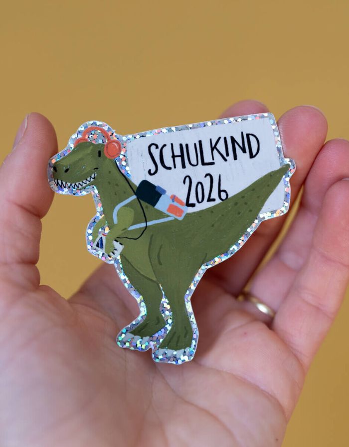 Glitzersticker von Liesels Wicht mit liebevollem Motiv und motivierender Botschaft für Kinder auf glänzendem Glitzervinyl.