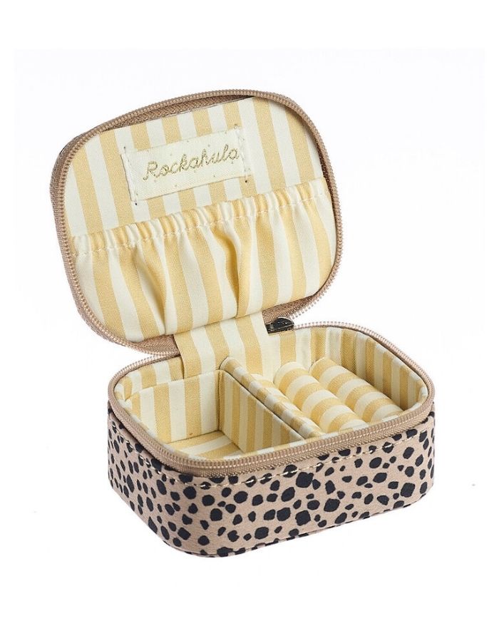 Kleine Schmuckdose von Rockahula Kids im Leoparden-Design mit weichem Innenfutter