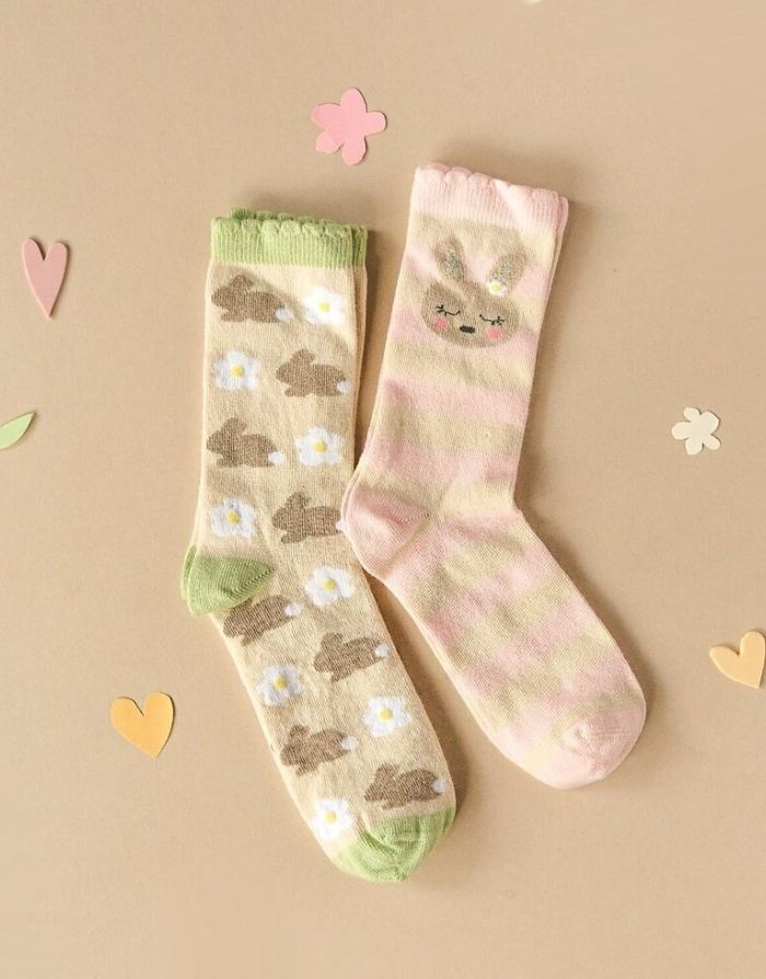 Rockahula Kids Betty Bunny Kindersocken im 2er-Set mit Hasenmotiven