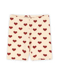 Konges Sløjd Basic Short Leggings Amour Rouge, kurze Kinder Leggings aus Bio Baumwollmix mit elastischem Bund, GOTS zertifiziert