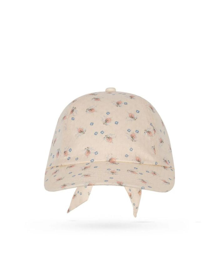 Konges Sløjd Evia Bow Cap Brise d’Été aus Seersucker Baumwolle, Kinder Cap mit Schirm und Schleife hinten, GOTS zertifiziert