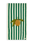 Strandtuch Antique Stripe von Kongos Slojd aus 100 % Bio-Baumwolle in großzügigem Format, weich und saugfähig