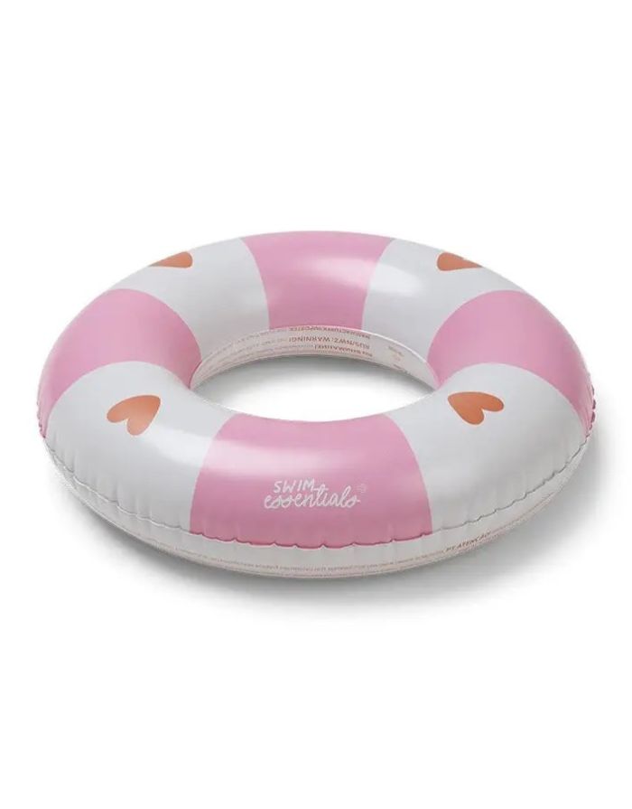 Schwimmring mit 55cm Durchmesser und Herzen in Rosa von Swim Essentials als Freisteller von der Seite