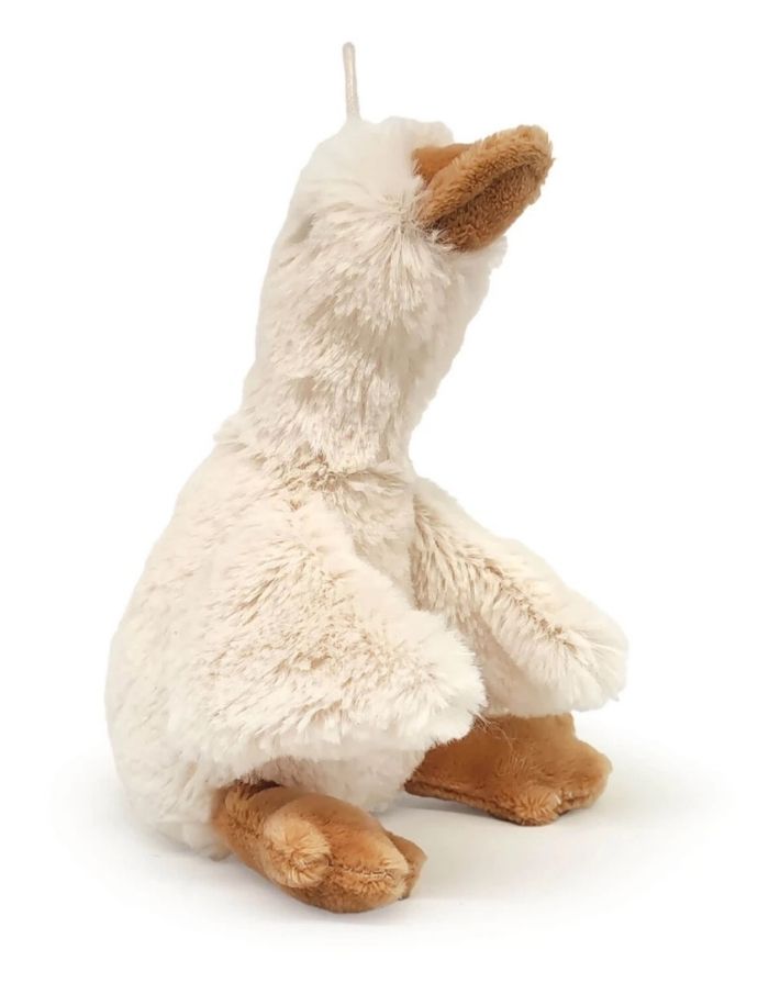 Mea Lini Stofftier Gans klein in Weiß aus weichem Plüsch.
