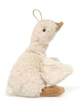Mea Lini Stofftier Gans klein in Weiß aus weichem Plüsch.