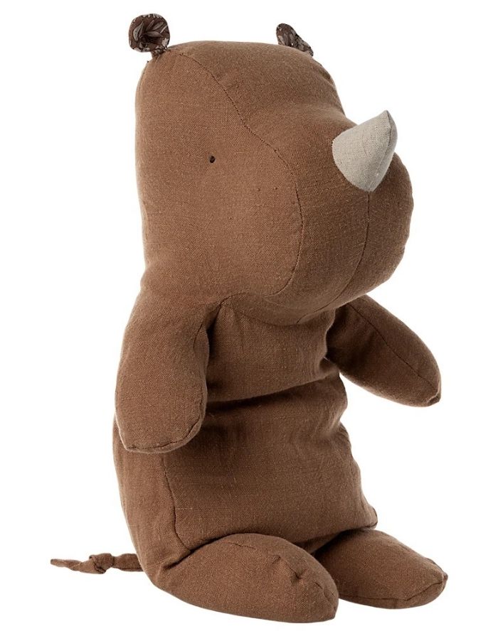 Maileg Safari Friends Niashorn Medium in der Farbe Schokolade Kuscheltier aus Baumwolle  für Kinder und Babys