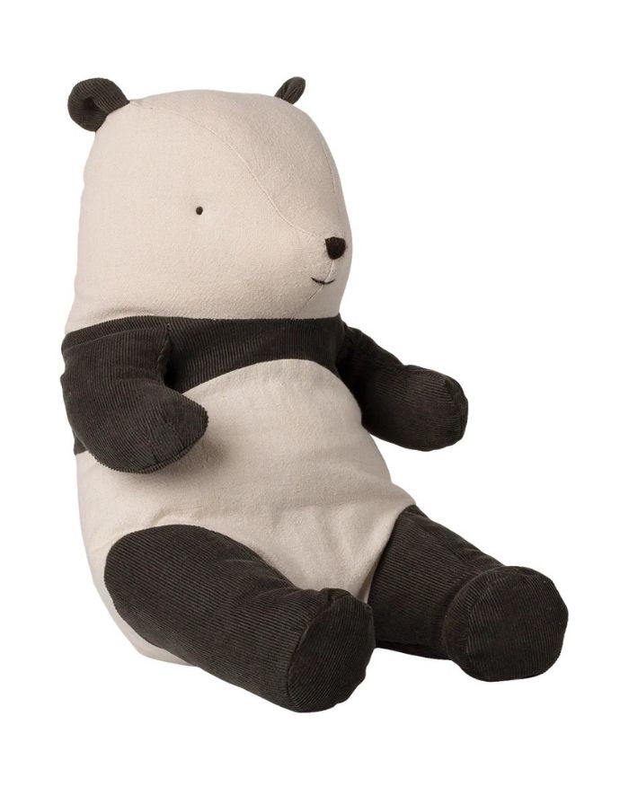 Maileg Safari Friends Panda Medium Kuscheltier aus Baumwolle und Cord, 33 cm großer Panda für Kinder und Babys